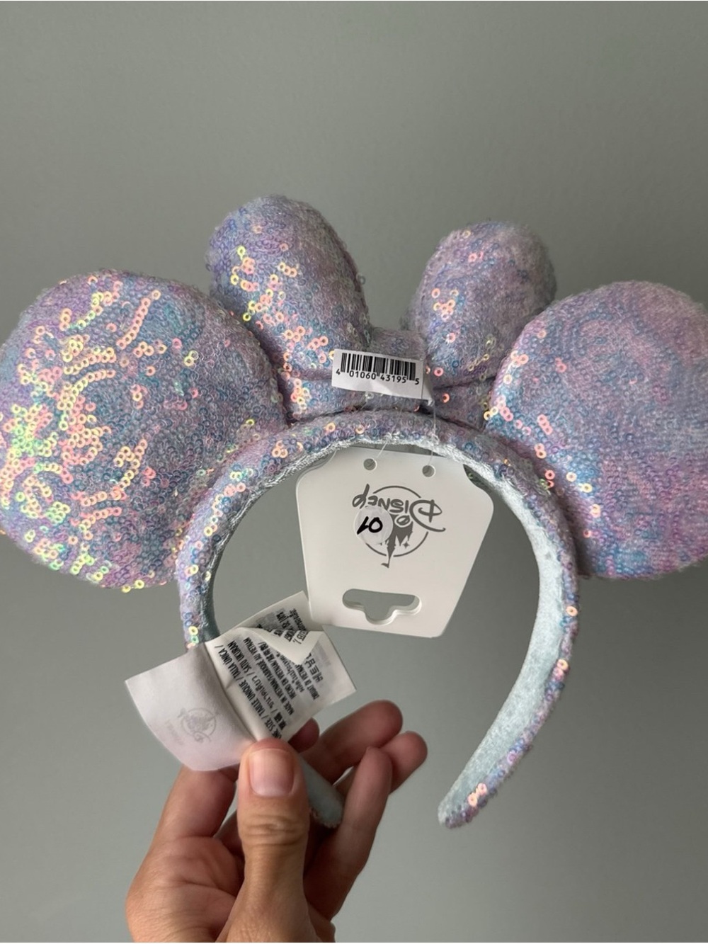 Sequin Bow Ear Headband - Pastel Lavender Pink - Picture 2 of 2